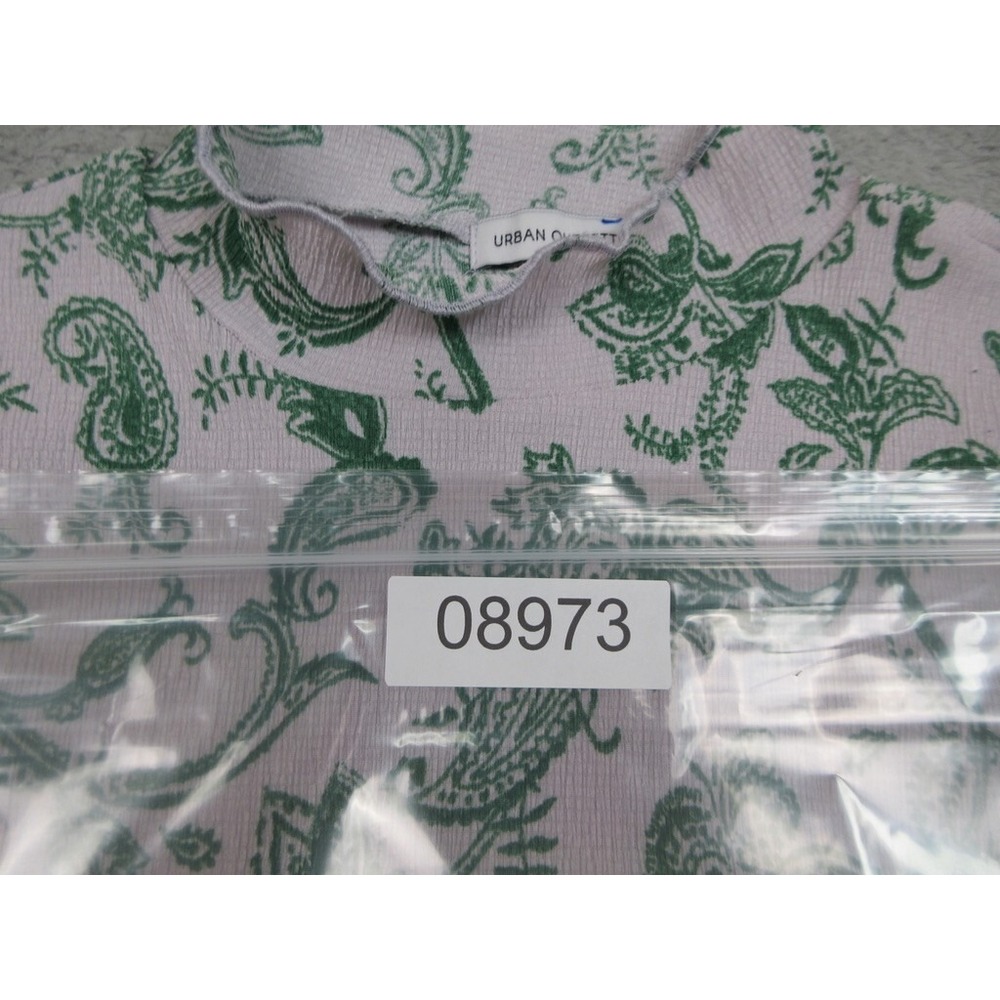 Urban Outfitters Dress Womens M Green Paisley Print Mock Neck Y2K Goblincore - Picture 16 of 16